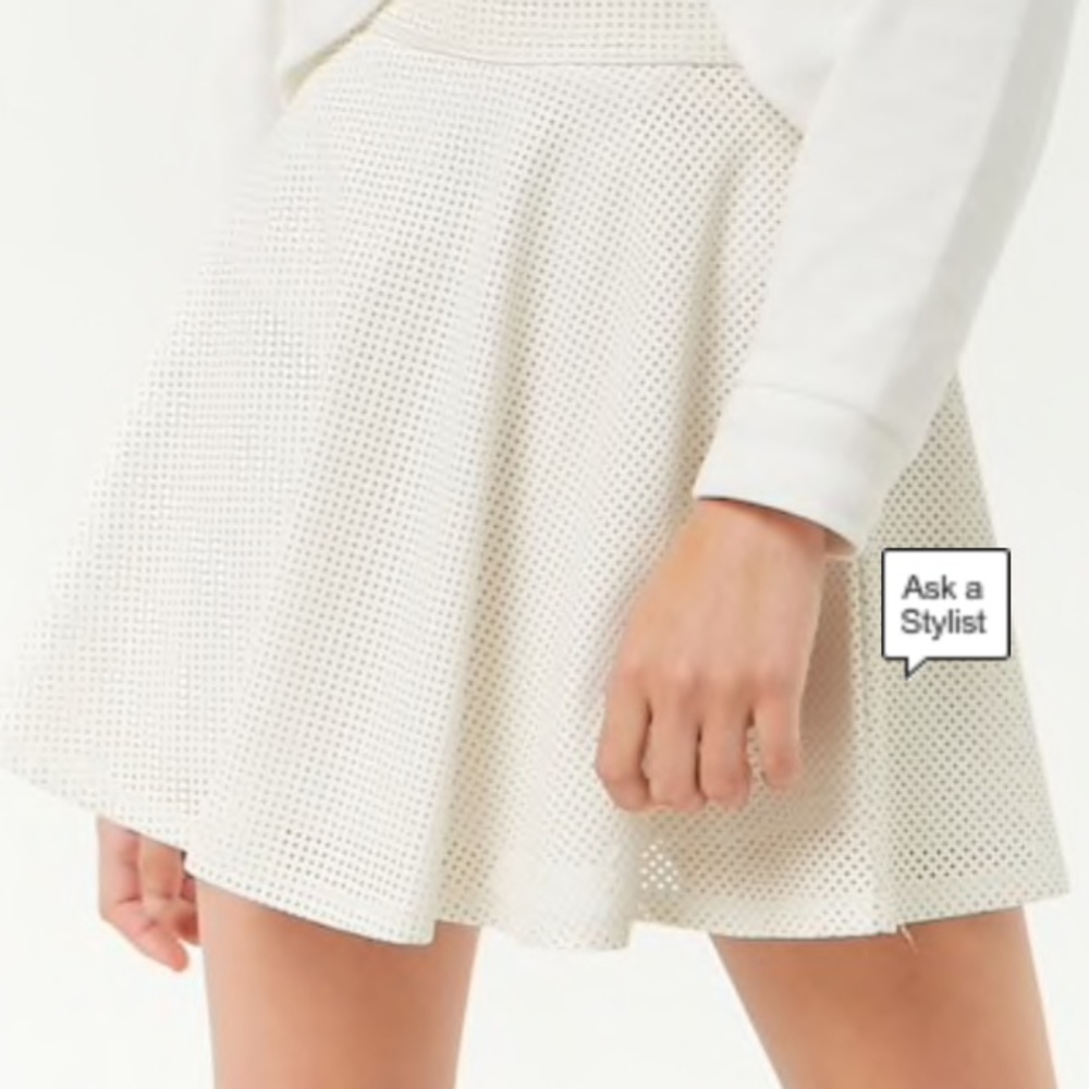 Forever 21 White Skater Skirt